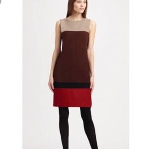 Akris Punto Color Block Sleeveless Dress Size 6